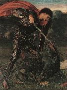 Burne-Jones, Sir Edward Coley St. George Kills the Dragon oil on canvas